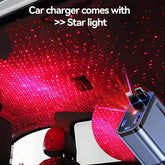 Car Starry Sky Ambient Light USB Charger – LED Interior Projector