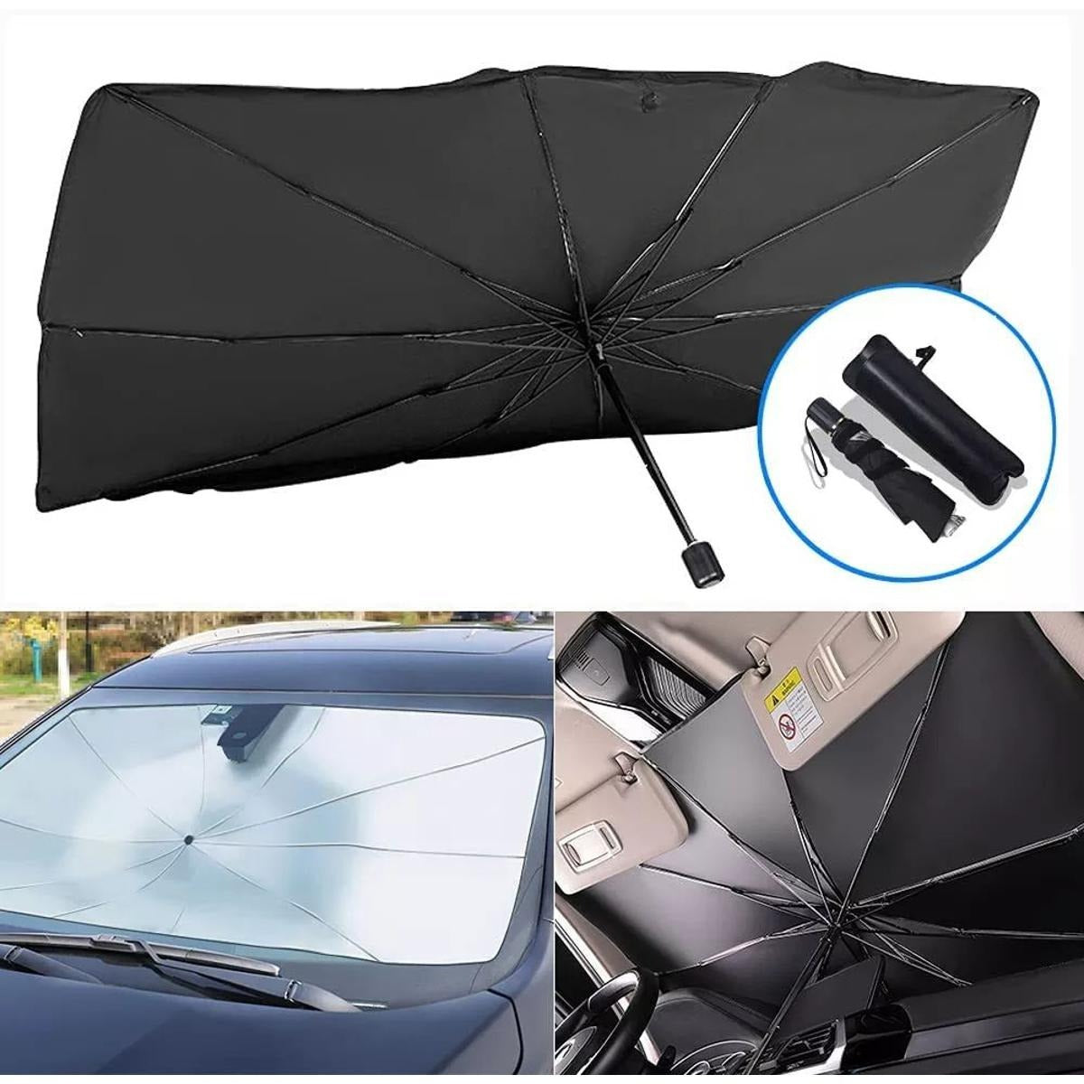 Car Windshield Sun Shade Umbrella – Foldable UV & Heat Protection